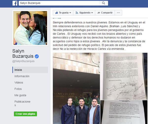 Mientras alegaba una afección para no asistir a juicio, Buzarquis estaba fuera del país, específicamente en Uruguay y se jactaba en redes.