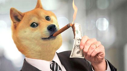 Uno de los tantos memes que circulan en las redes sobre dogecoin